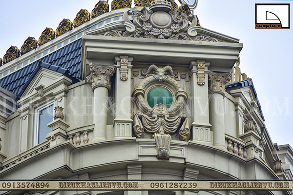 Phù điêu đầu cột, con sơn điêu khắc